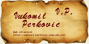Vukomil Perković vizit kartica